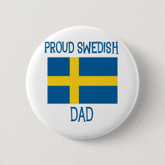 Proud Swedish Dad 6 Cm Round Badge