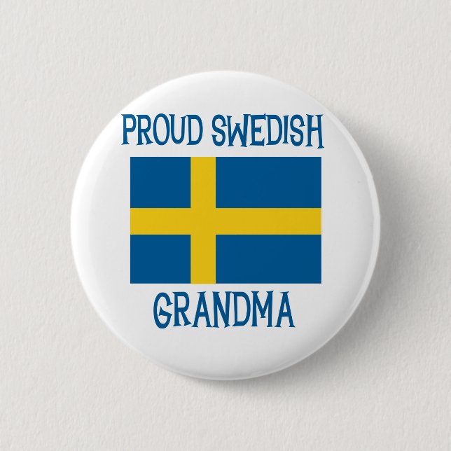 Proud Swedish Grandma 6 Cm Round Badge (Front)