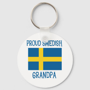 Proud Swedish Grandpa Key Ring