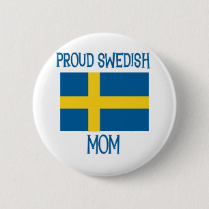 Proud Swedish Mum 6 Cm Round Badge