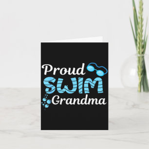 Proud swim grandma funny swimming swimmer card