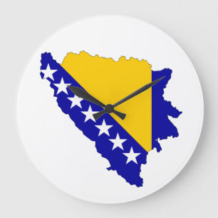 Proud Symbol of Bosnia and Herzegovina – Timeless Large Clock