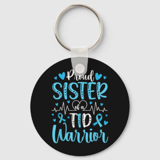 Proud T1d Diabetes Warrior Sister Type 1 Diabetes Key Ring