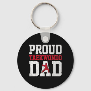 Proud Taekwondo Dad - Fathers Day Martial Arts Key Ring
