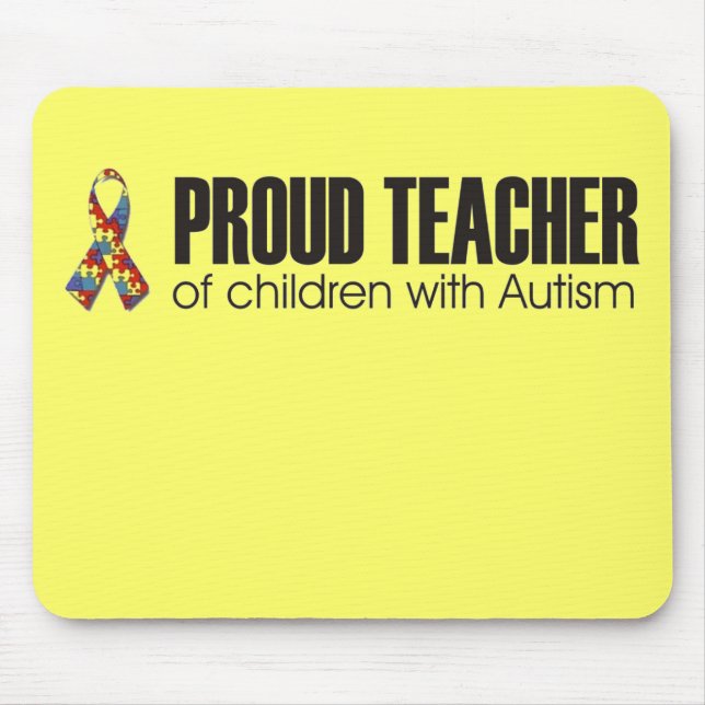 proud teacher of children with autism mousepad (Front)