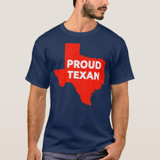 Proud Texan Red Texas State Pride  T-Shirt
