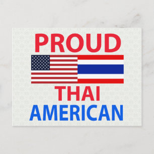 Proud Thai American Postcard