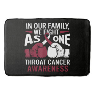 Proud Throat Cancer Survivor Inspirational Bath Mat