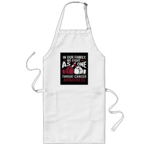 Proud Throat Cancer Survivor Inspirational Long Apron