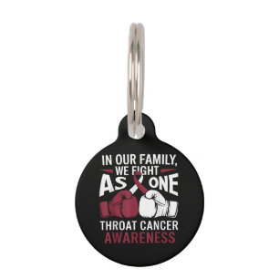 Proud Throat Cancer Survivor Inspirational Pet Tag