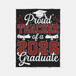 Proud Tia Of A Cl Of 2026 Graduate Senior Graduati Fleece Blanket