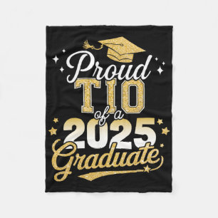 Proud Tio Of A Cl Of 2025 Graduate Senior Graduati Fleece Blanket