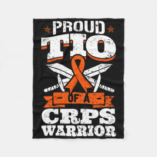 Proud Tio Of A Crps Warrior Rsd Awareness Ribbon R Fleece Blanket