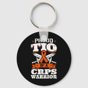 Proud Tio Of A Crps Warrior Rsd Awareness Ribbon R Key Ring