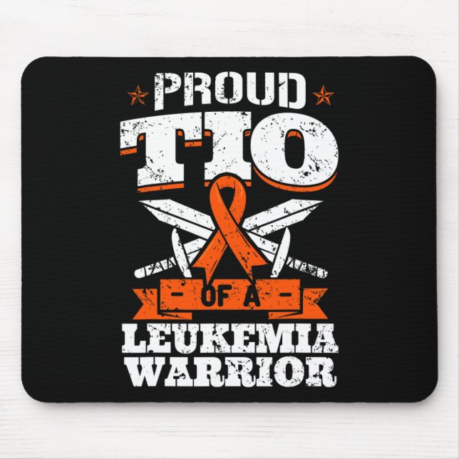 Proud Tio Of A Leukaemia Warrior Uncle Awareness B Mouse Pad (Front)