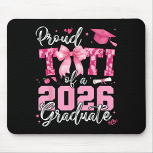 Proud Titi Of 2026 Graduate Senior Coquette Bow Mouse Pad