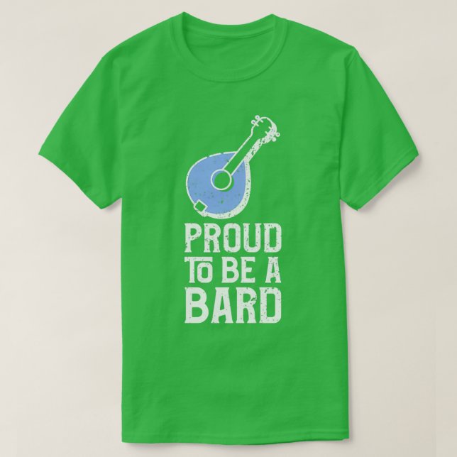 Proud To Be A Bard Blue T-Shirt (Design Front)
