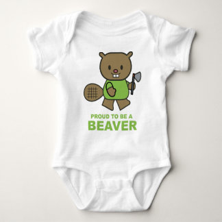 Proud To Be A Beaver Baby Bodysuit