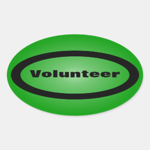Proud to be a Dedicated Volunteer Oval Sticker