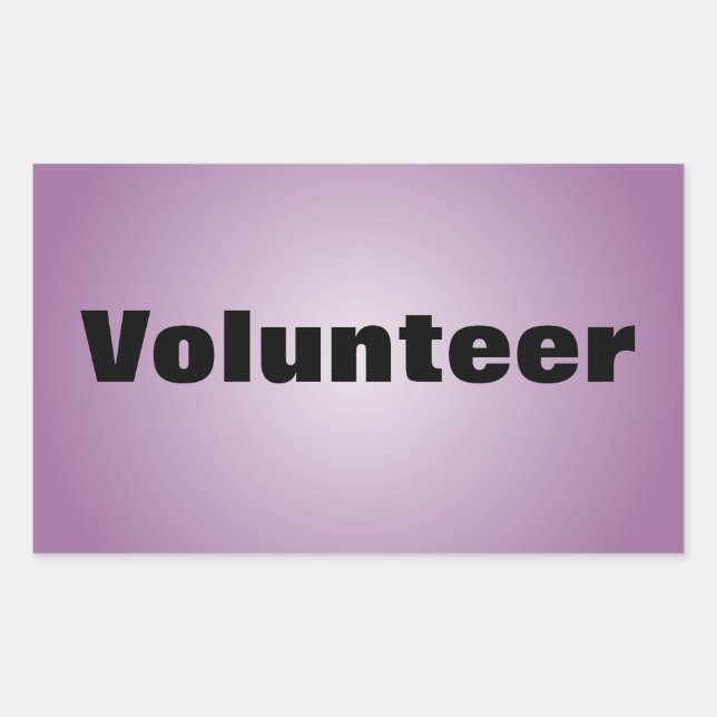 Proud to be a Dedicated Volunteer Rectangular Sticker (Front)