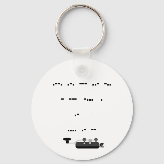 Proud To Be A Ham Morse Code Keychain (Front)