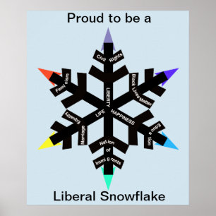 Proud to be a Liberal Snowflake poster