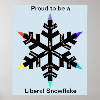 Proud to be a Liberal Snowflake poster