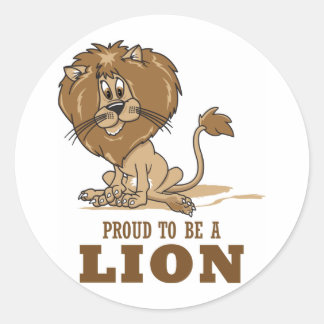 Proud To Be A Lion Classic Round Sticker