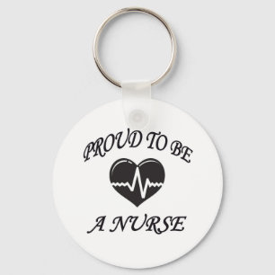PROUD TO BE A NURSE KEY RING