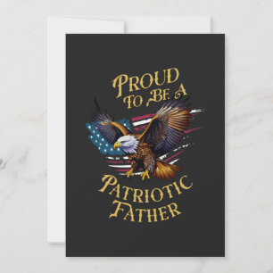 Proud to be a Patriotic Father Holiday Card
