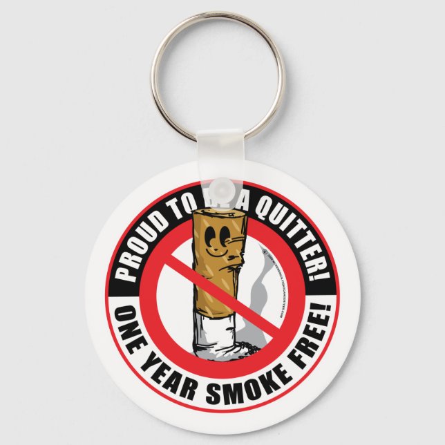 Proud To Be A Quitter 1 Year Key Ring (Front)