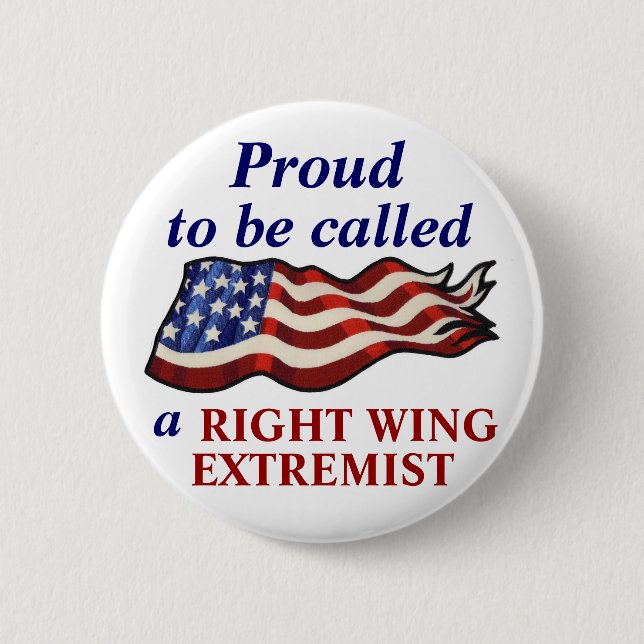 Proud To Be a Right Wing Extremist 6 Cm Round Badge (Front)