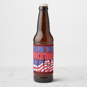 Proud to be a Trump Supporter Beer Bottle Label