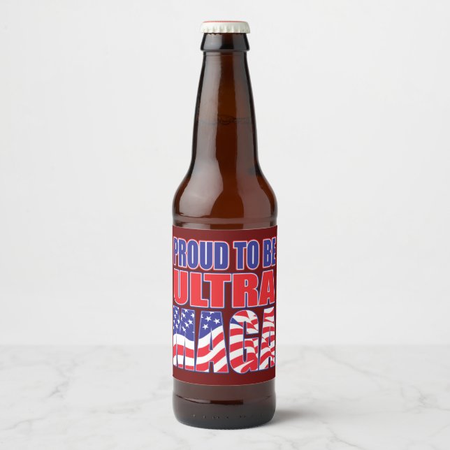Proud to be a Trump Supporter Beer Bottle Label (Front)