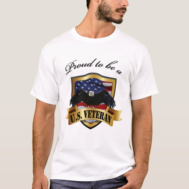 Proud to be a U.S. Veteran T-Shirt (Front)