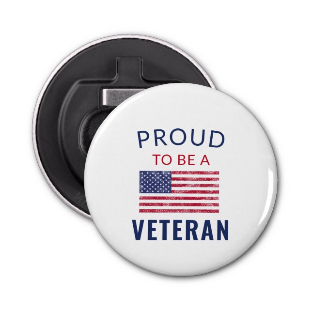 Proud To Be A Veteran Bottle Opener (Front)