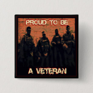 Proud to be a Veteran Button