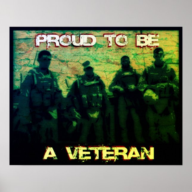 Proud to be a Veteran Poster (Front)