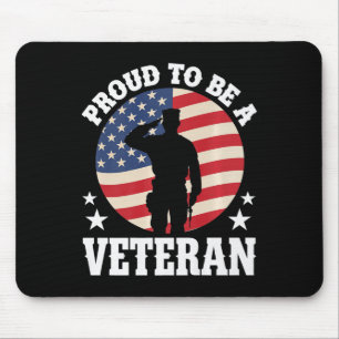 Proud To Be A Veteran Usa Veteran Military Honour  Mouse Pad