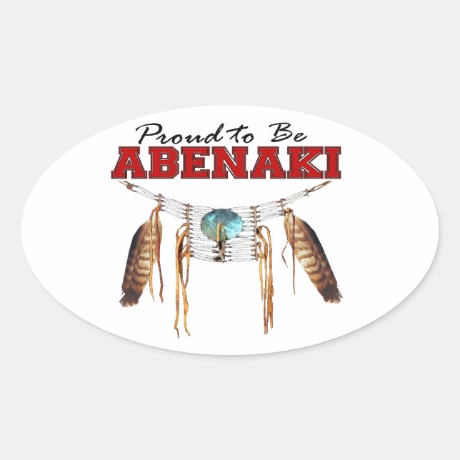 Proud to be Abenaki Oval Sticker (Front)