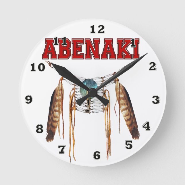 Proud to be Abenaki Round Clock (Front)
