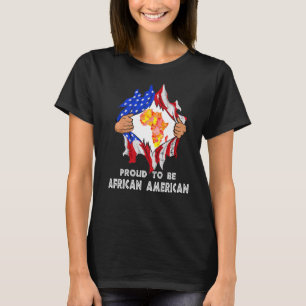 Proud To Be African American Vintage Africa Map Am T-Shirt