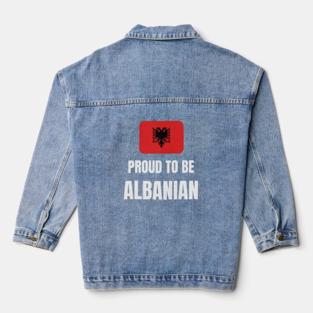 Proud to be Albanian Denim Jacket (Back)