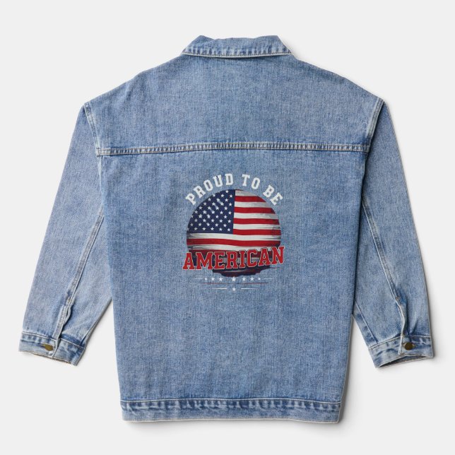 Proud to be American  Denim Jacket (Back)