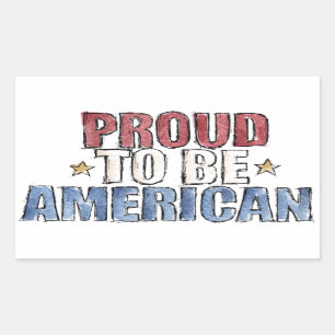 Proud to be American Design Rectangular Sticker