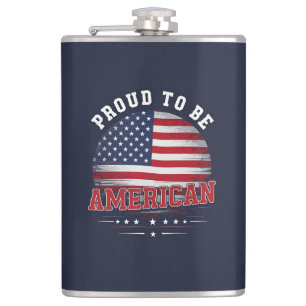 Proud to be American Hip Flask