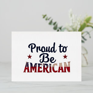 Proud to Be American Party Invitation USA