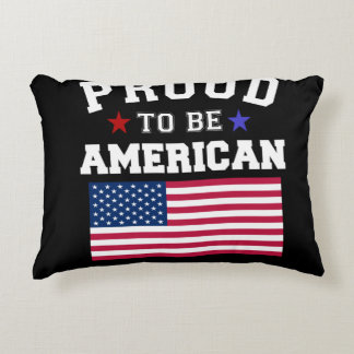 Proud to Be American Patriotic USA Flag 4th july Decorative Cushion