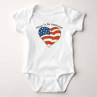 Proud To Be American Personalised Baby Bodysuit