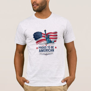 Proud to Be American T-Shirt   Bella+Canvas Libert